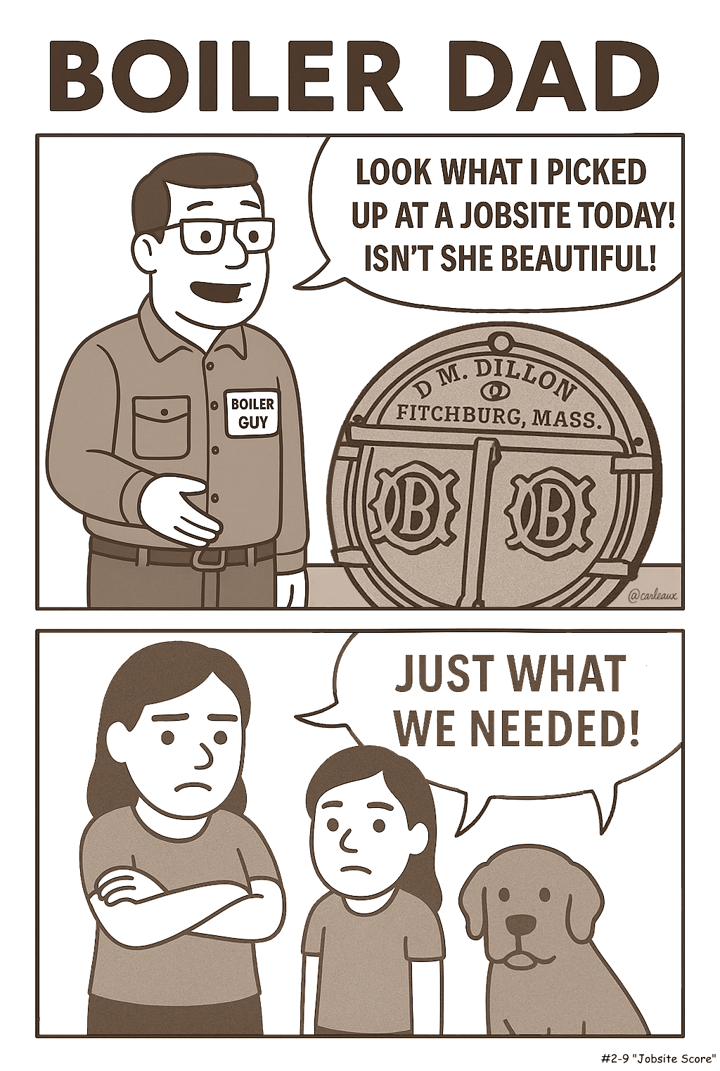 Season 2, comic 9: "Jobsite Score"