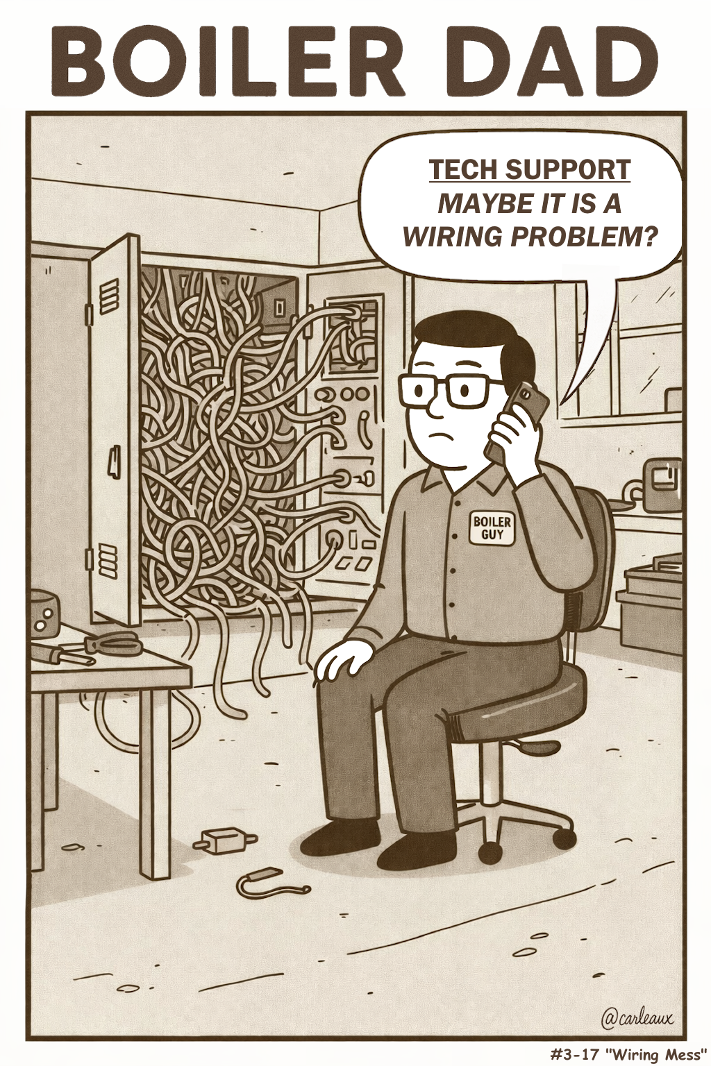 Season 3, comic 17: "Wiring Mess"
