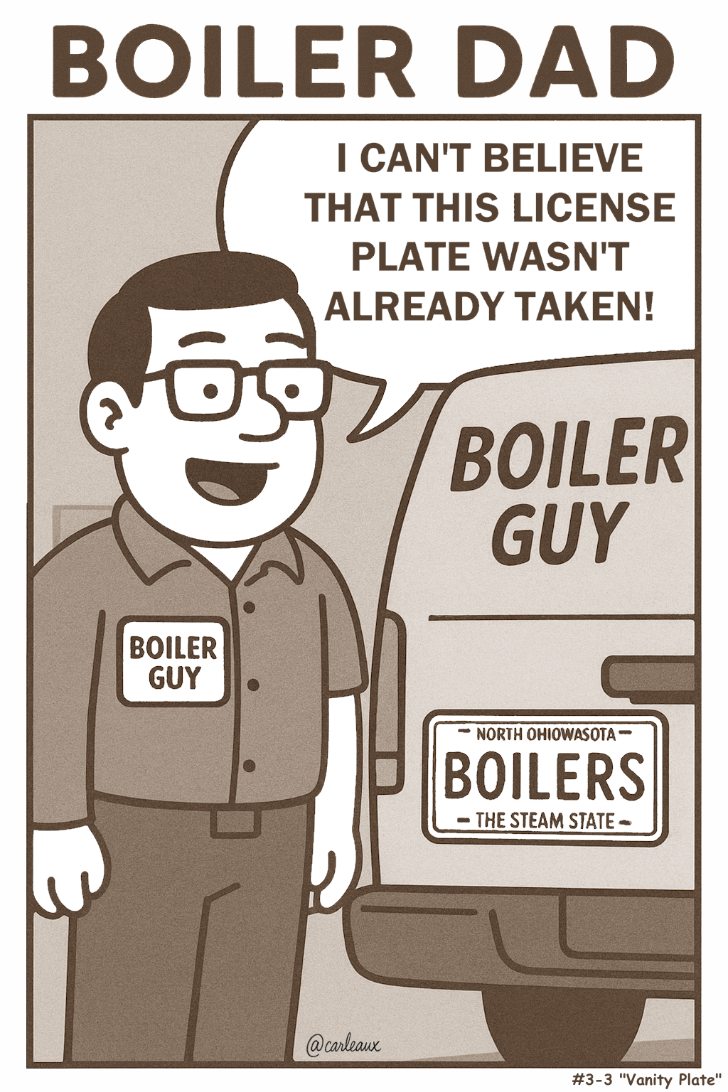 Season 3, comic 3: "Vanity Plate"