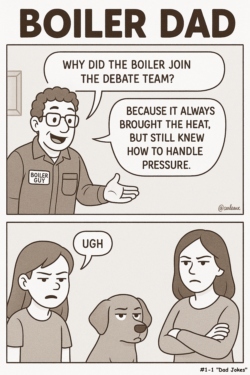 Season 1, comic 1: "Dad Jokes"