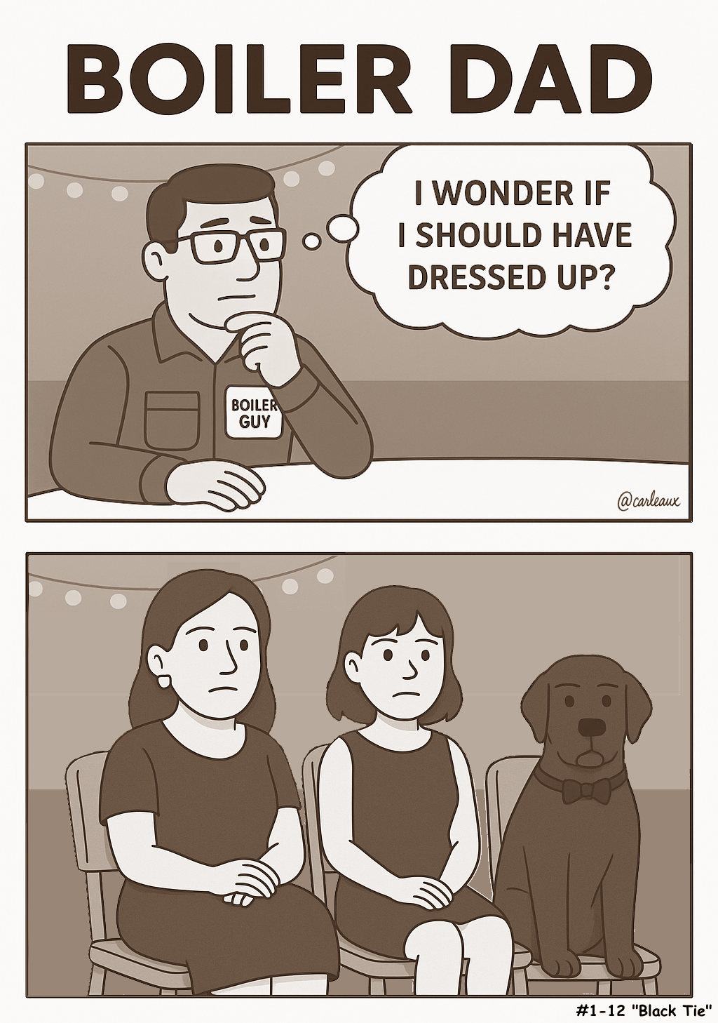 Season 1, comic 12: "Black Tie"