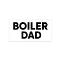 BOILER DAD logo bumper sticker (white)