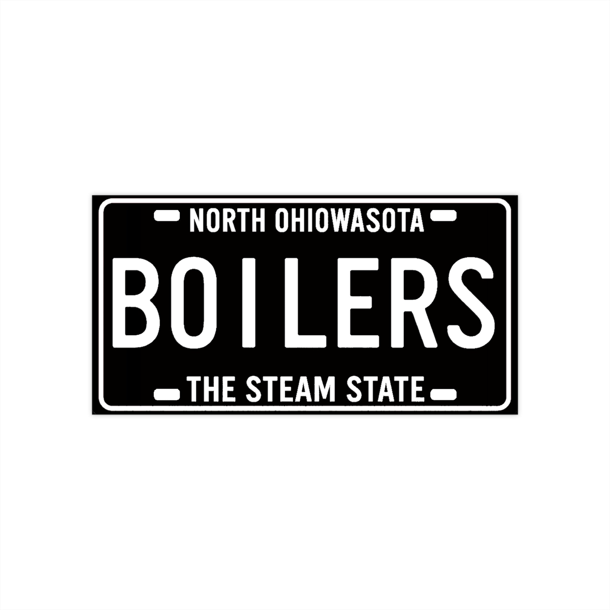 BOILERS North Ohiowasota license plate bumper sticker (black)