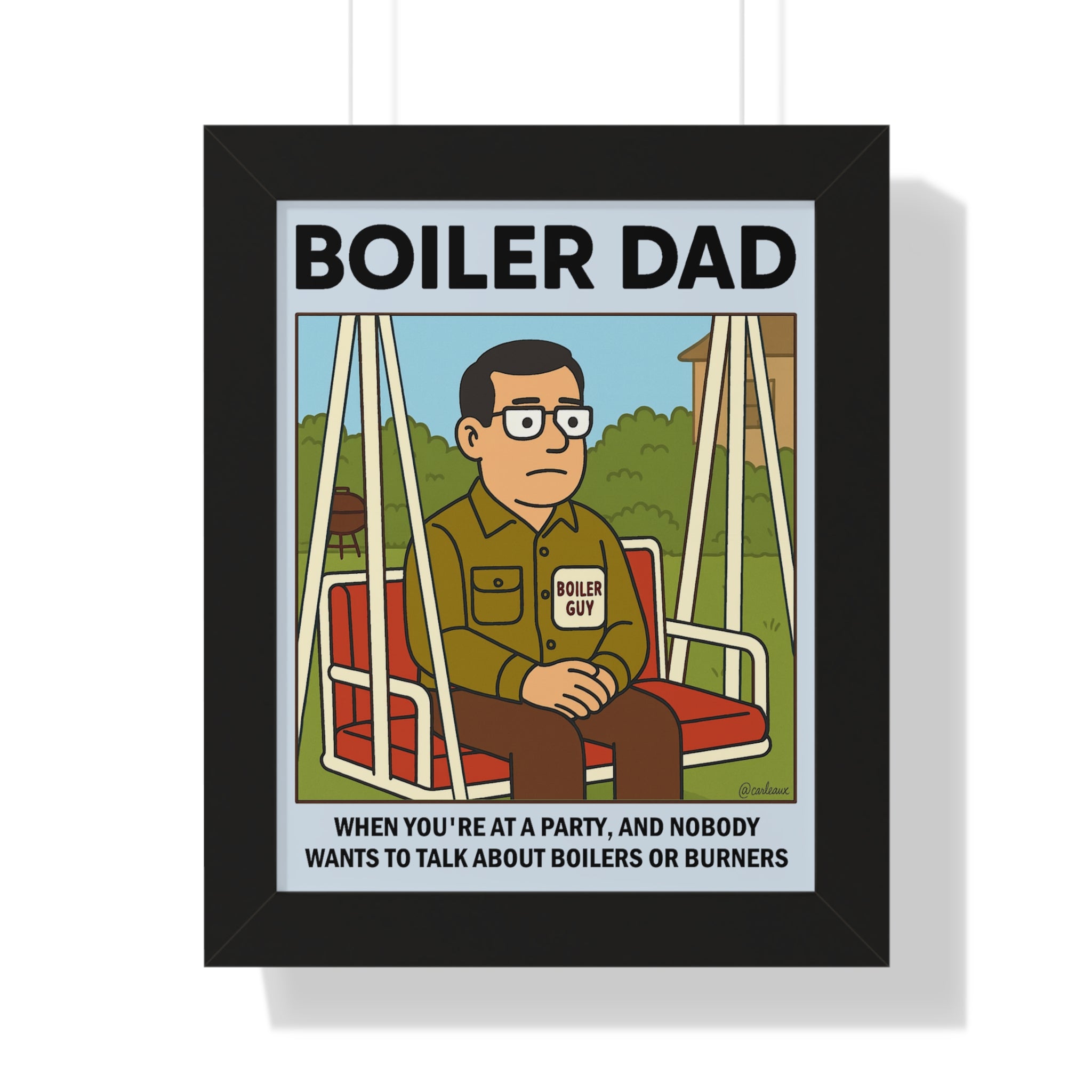 BOILER DAD "Sad Party" framed print 11x14
