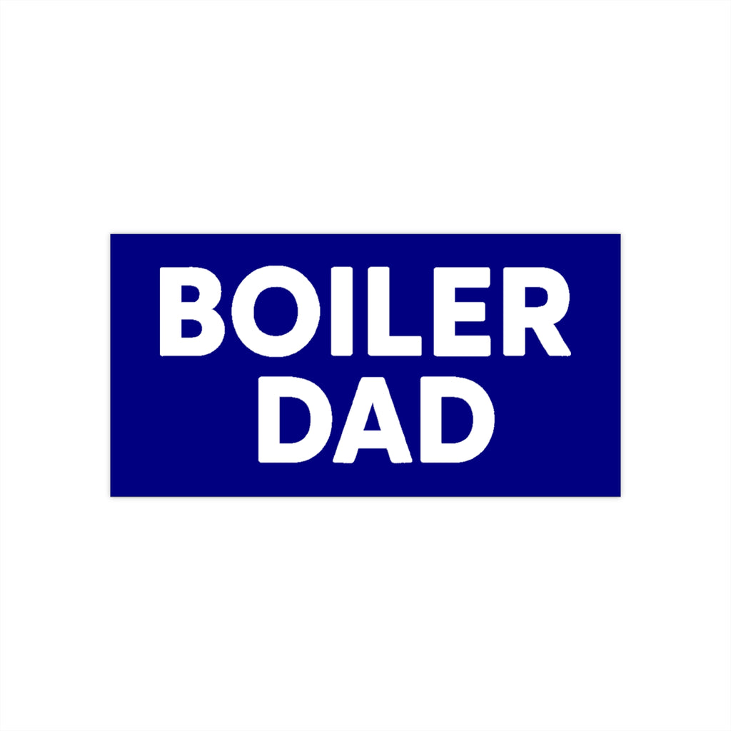 BOILER DAD logo bumper sticker (navy)