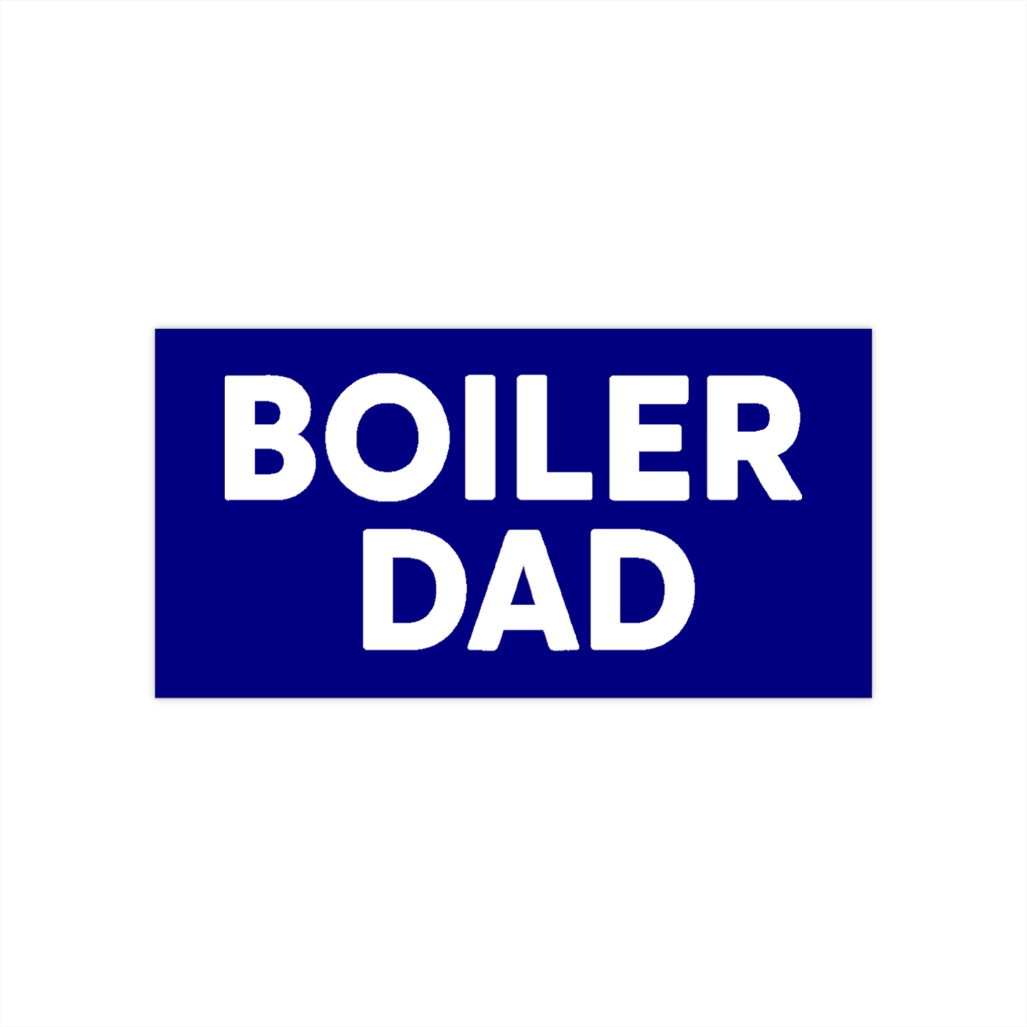 BOILER DAD logo bumper sticker (navy)