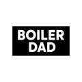 BOILER DAD logo bumper sticker (black)