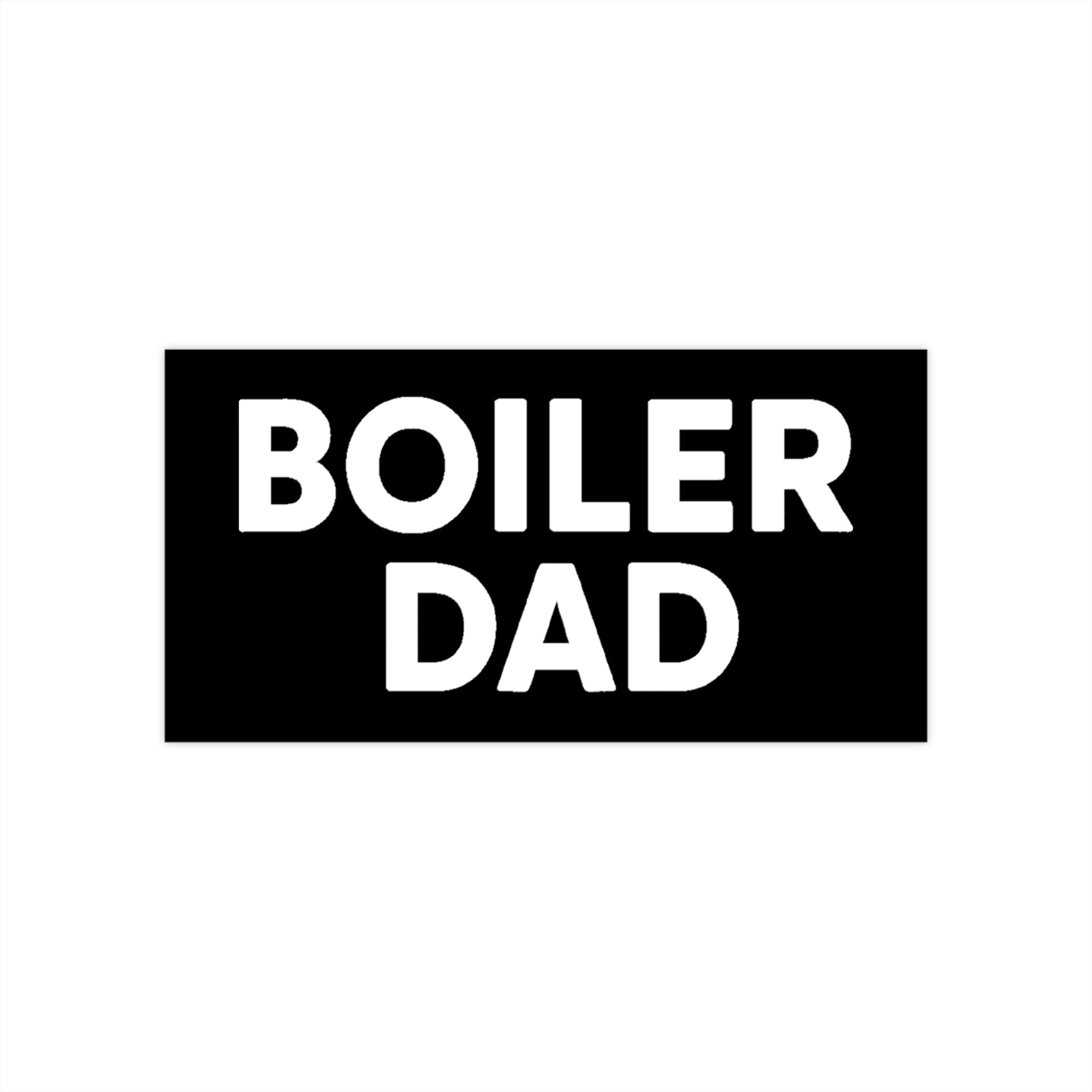 BOILER DAD logo bumper sticker (black)