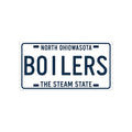 BOILERS North Ohiowasota license plate bumper sticker (white)