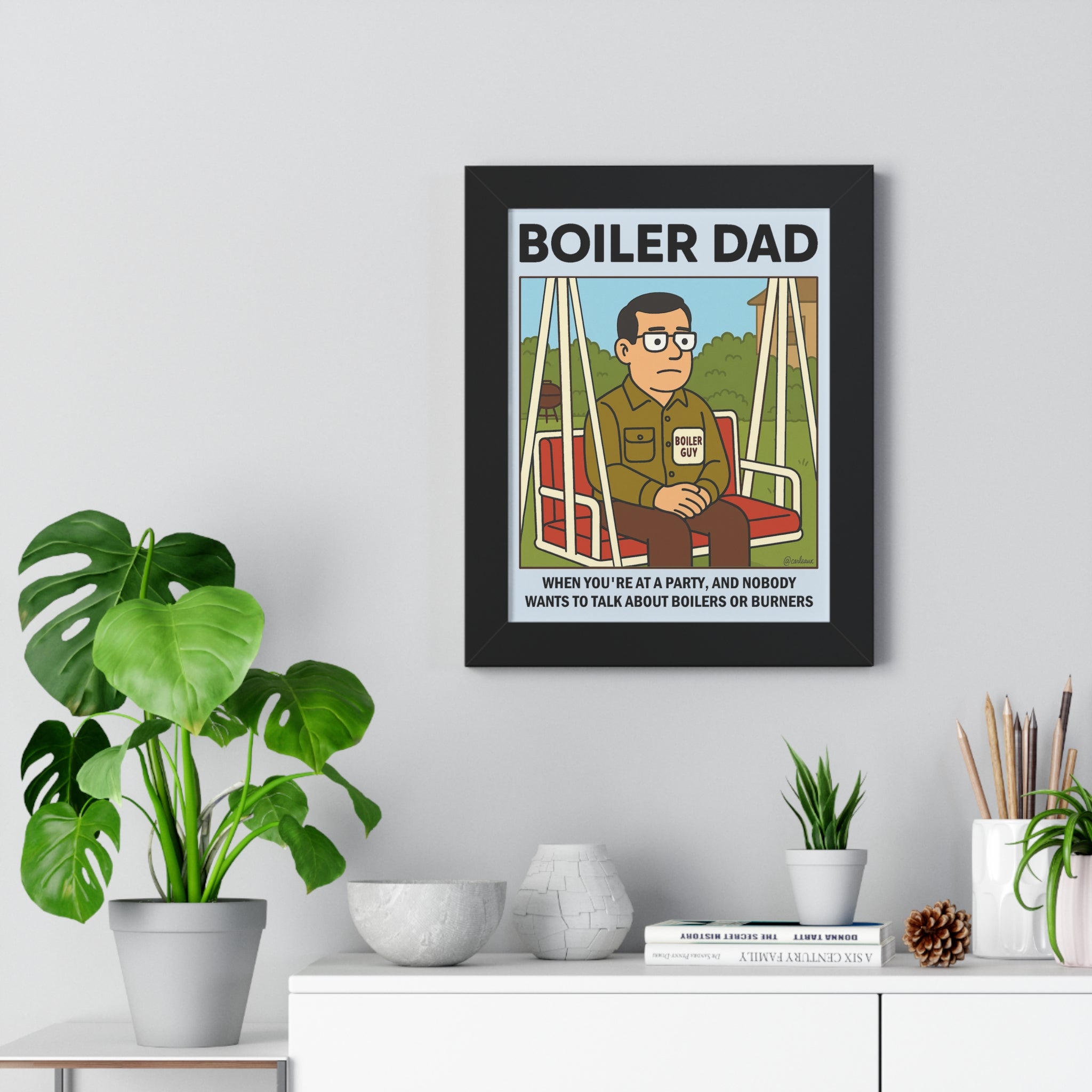 BOILER DAD "Sad Party" framed print 11x14