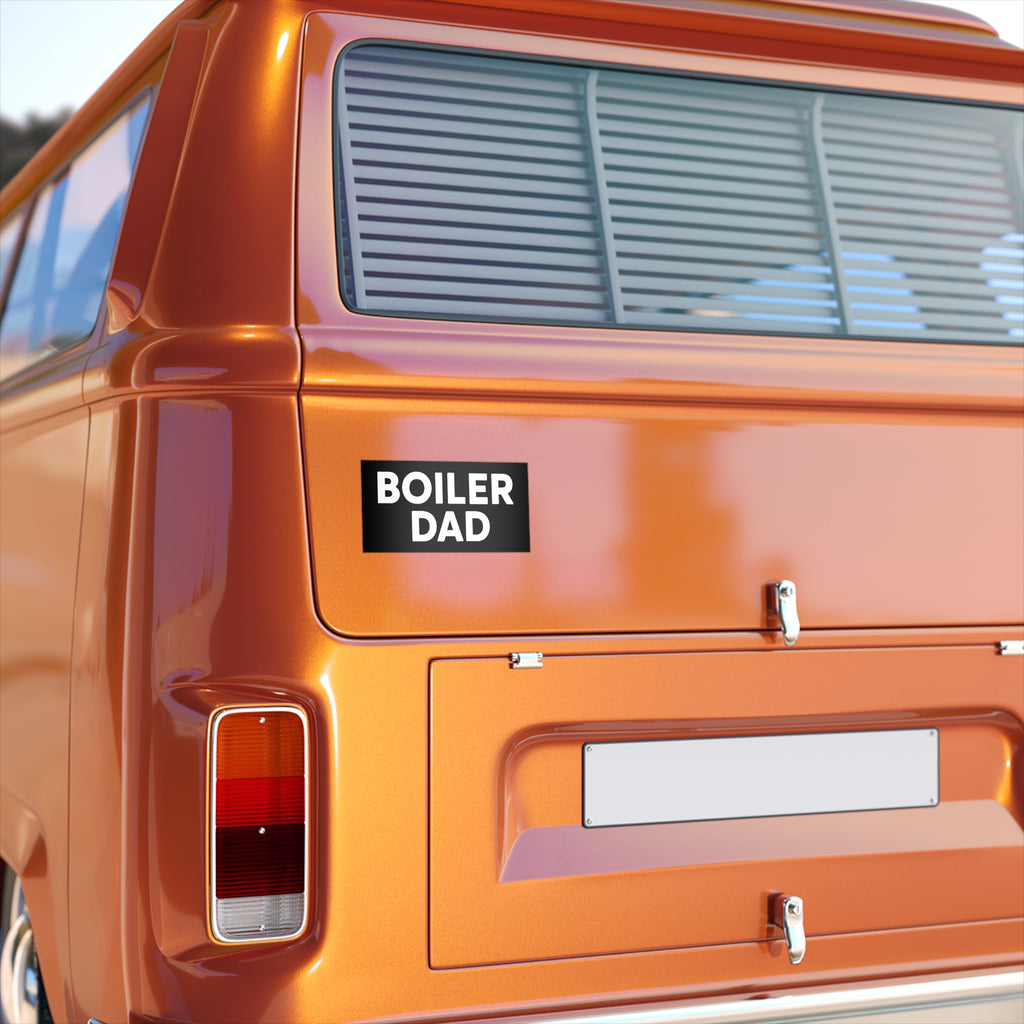 BOILER DAD logo bumper sticker (black)