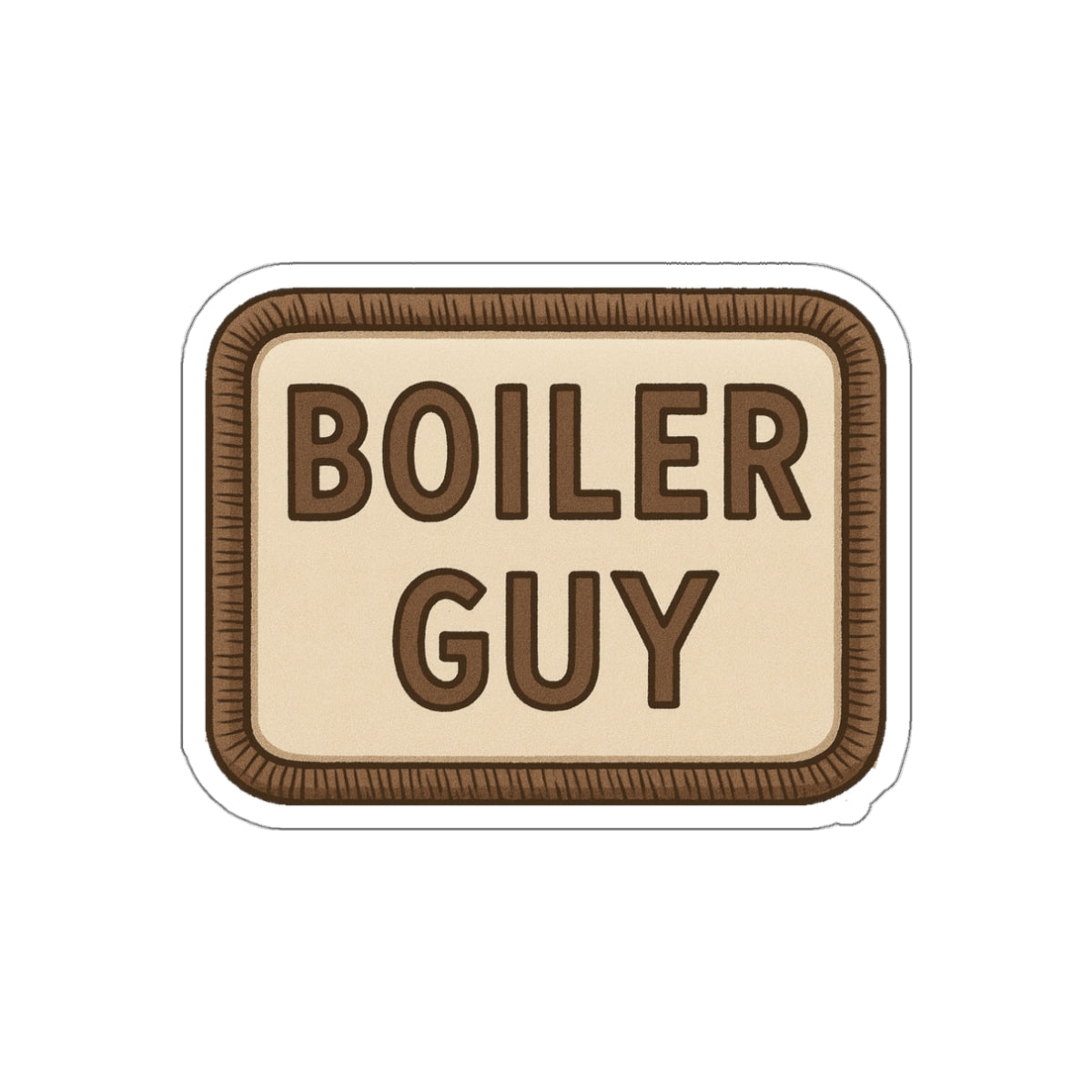 Boiler Guy Patch Die-Cut Sticker