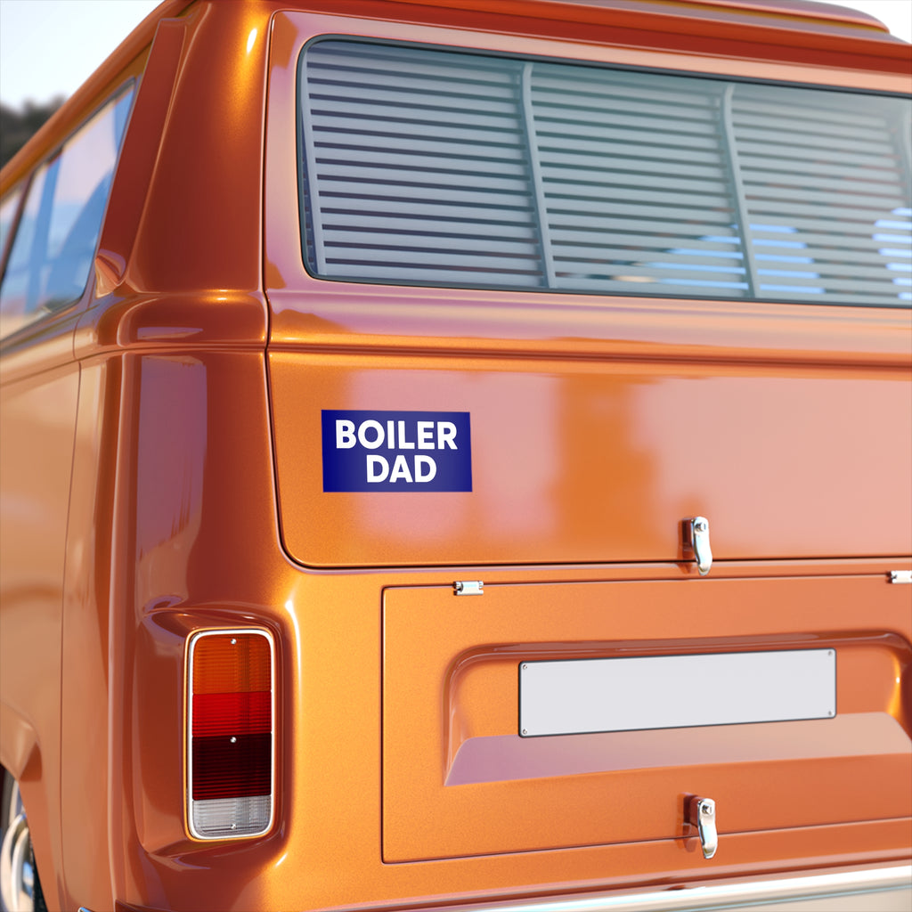 BOILER DAD logo bumper sticker (navy)