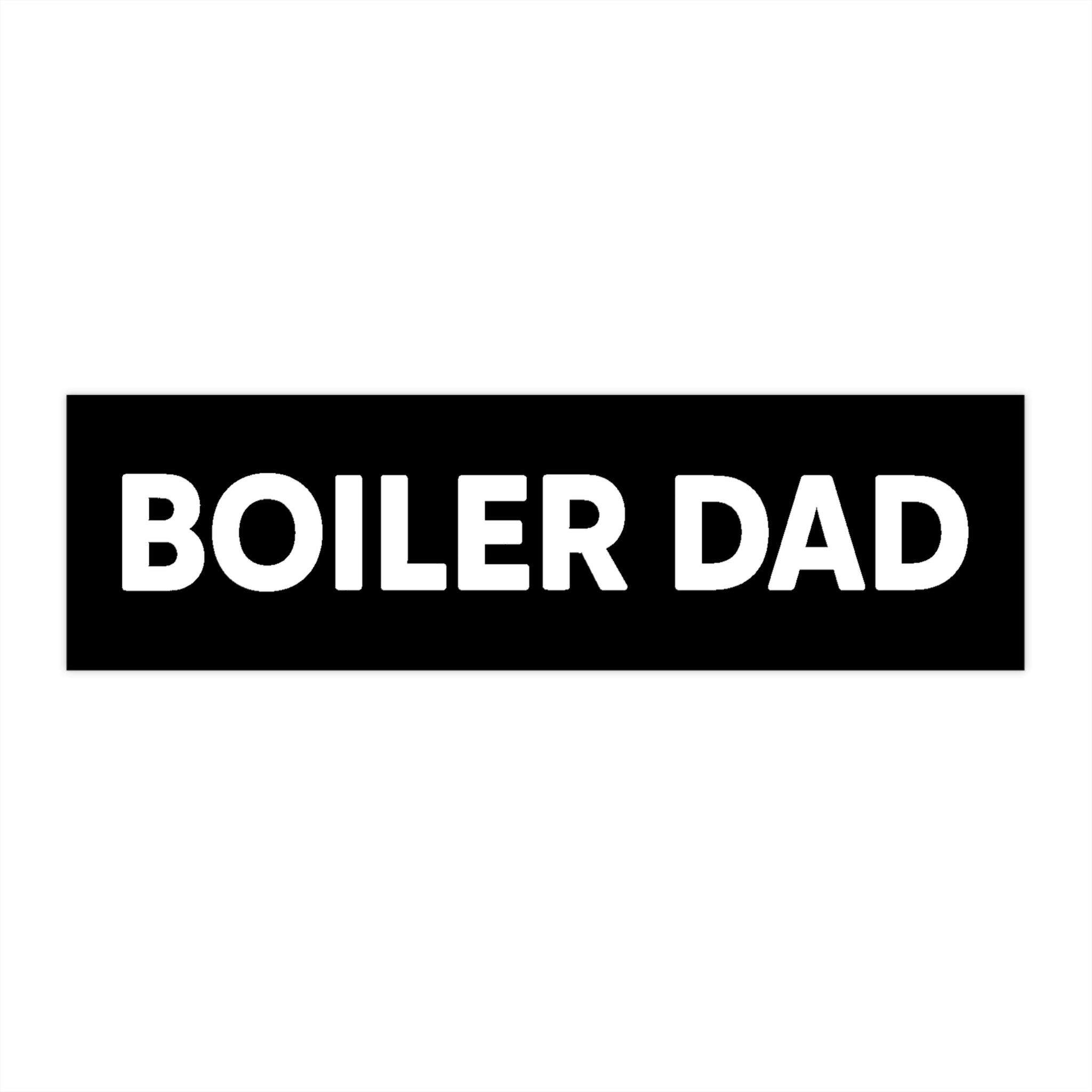 BOILER DAD logo bumper sticker (black)